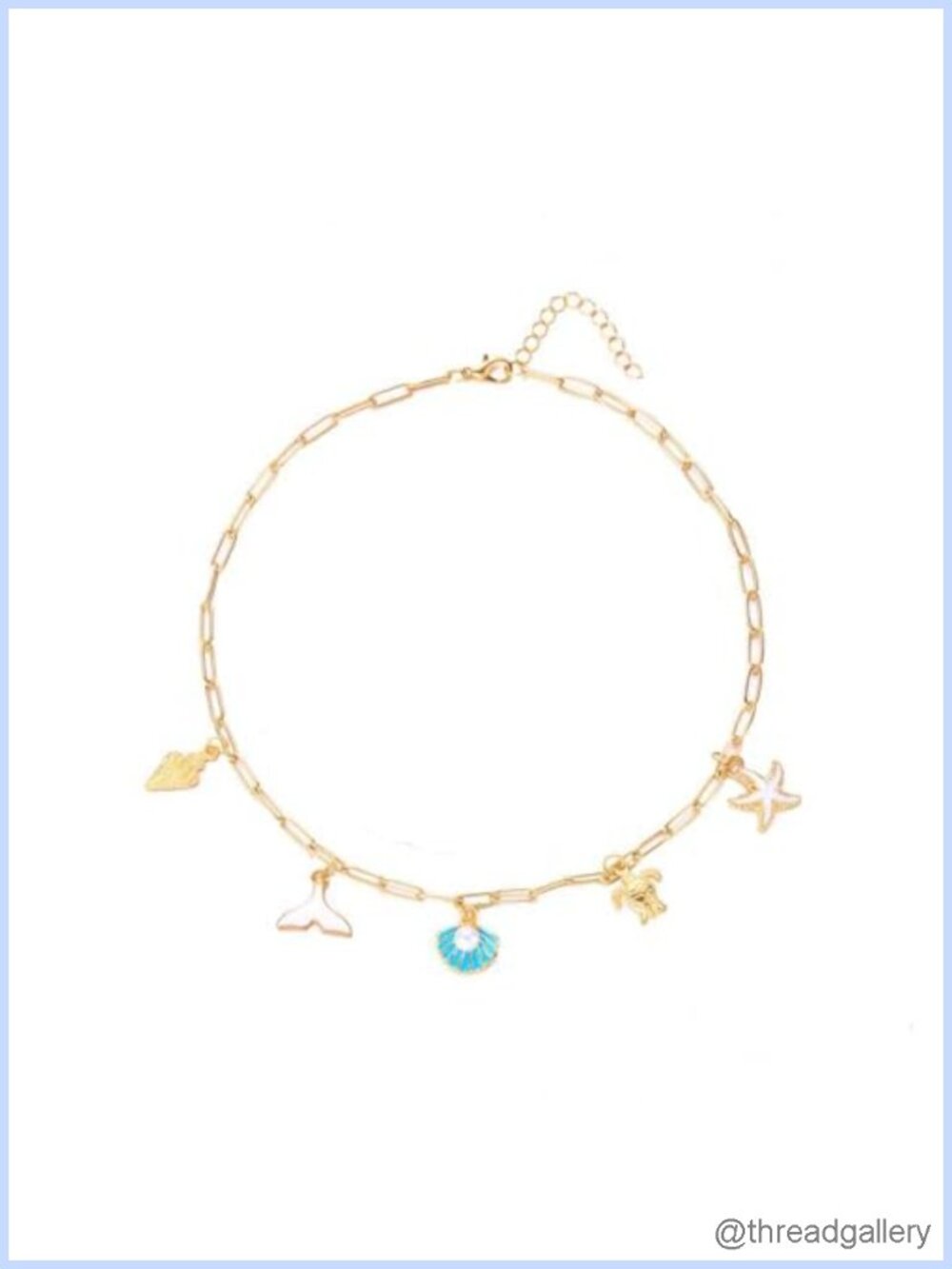 Gold Plated Layered Shell Starfish Choker Necklace Faux Pearl Beach Jewelry